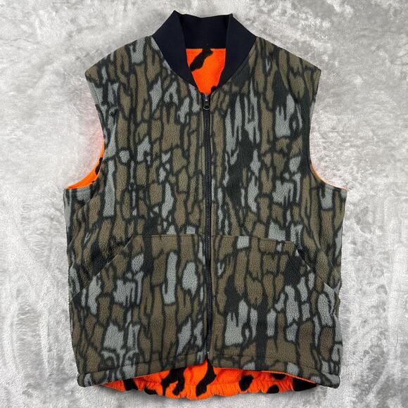 Cabela Other - Vintage Cabelas Reversible Hunting Vest Camo Orange Brown Size Large.